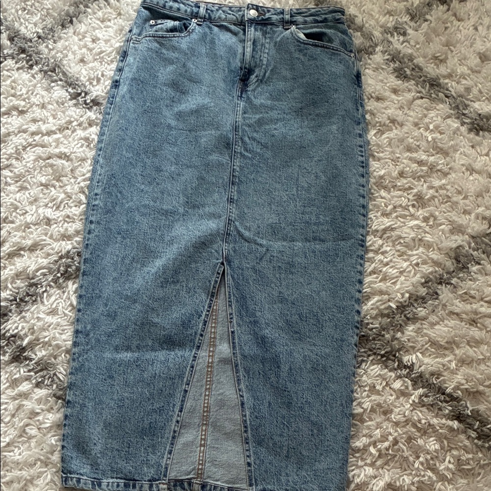 ASOS Blue Denim Pencil Skirt